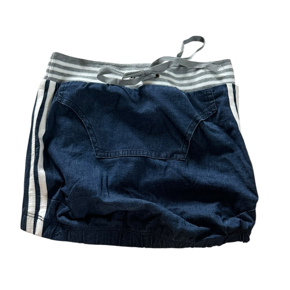 Navy Blue with Gray Striped Tube Top
